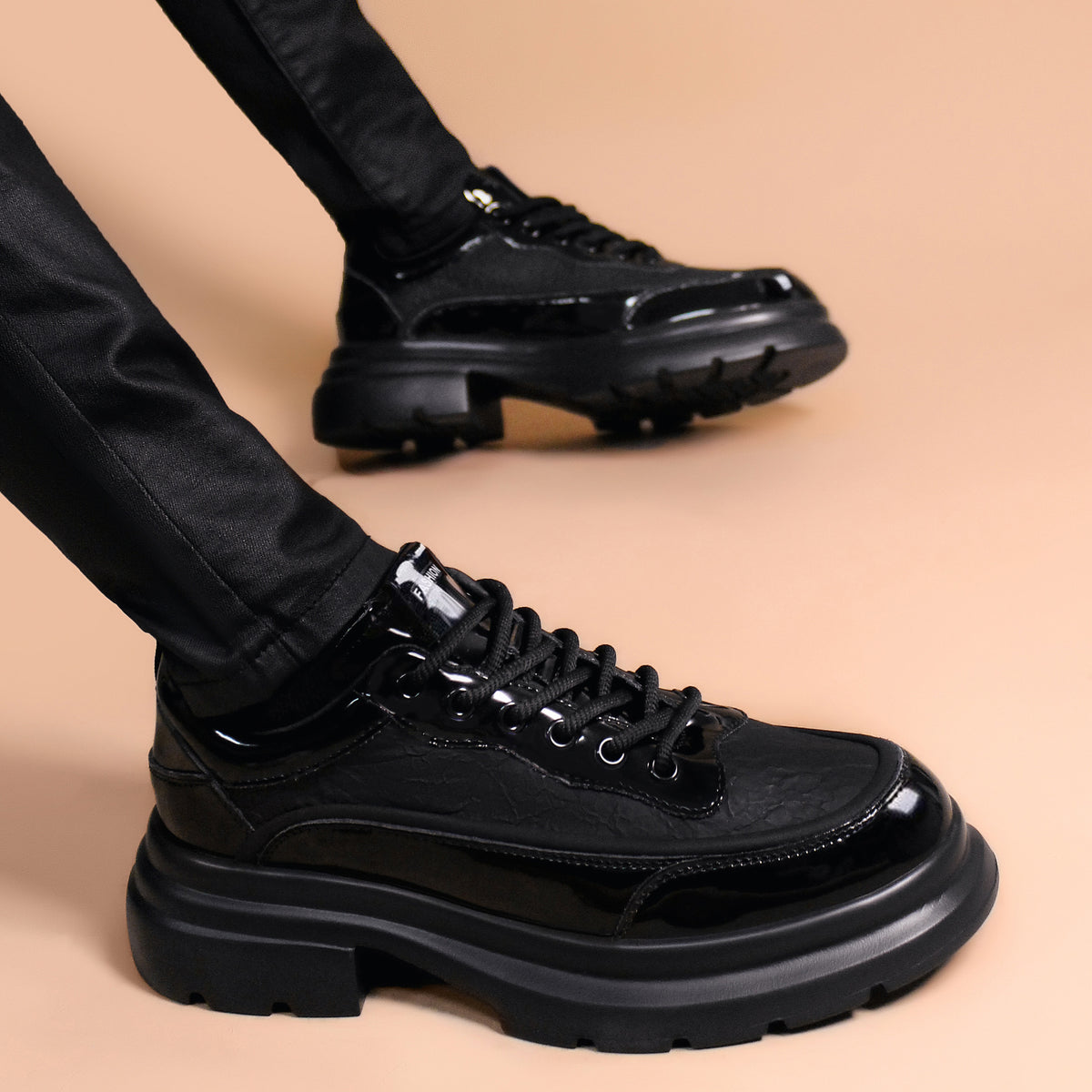 Men's Platform Increased Derby Formal British Wild Support Men's Business Leather Shoes