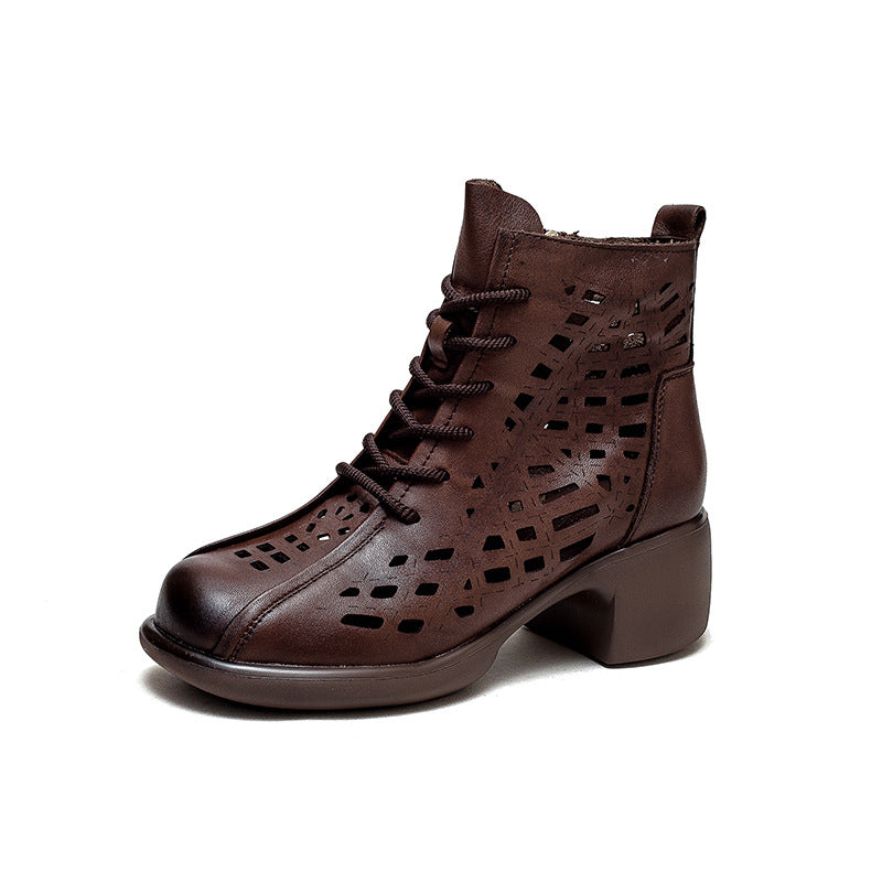 Women's & Men's Comfortable Roman Style Retro Rub Colored Heels