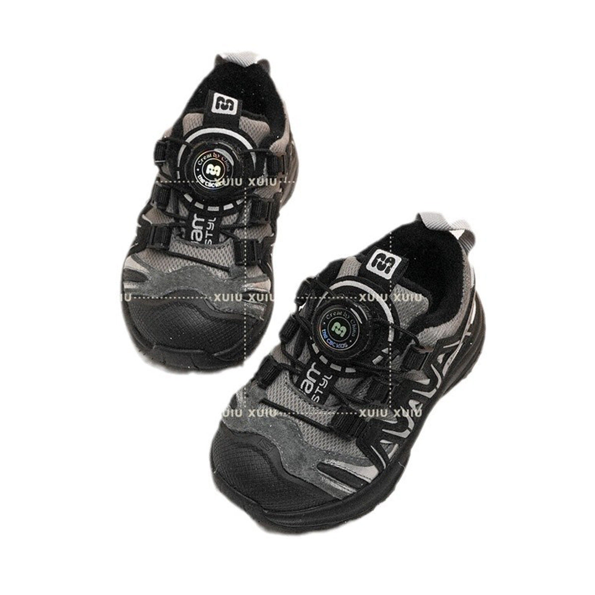 Children's Sports Retro Waterproof Rotating Buckle For Kid's Sneakers