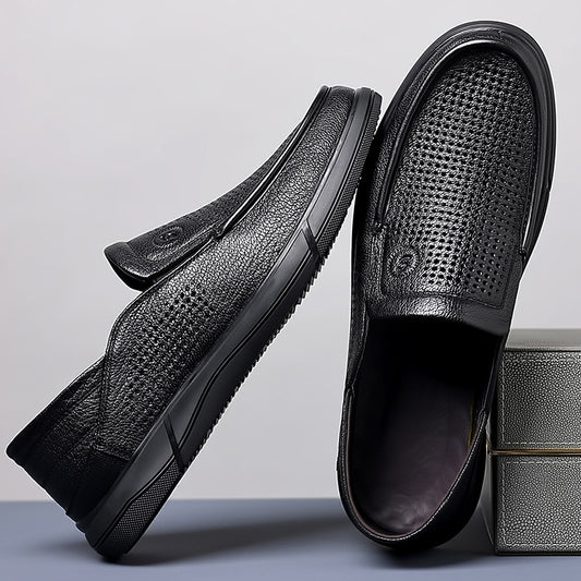 Men's Soft Sole Summer Slip-on Genuine Dad Casual Shoes