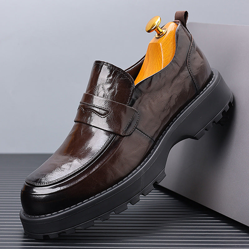 Men's Sheepskin Spring Business Formal Genuine Breathable Leather Shoes