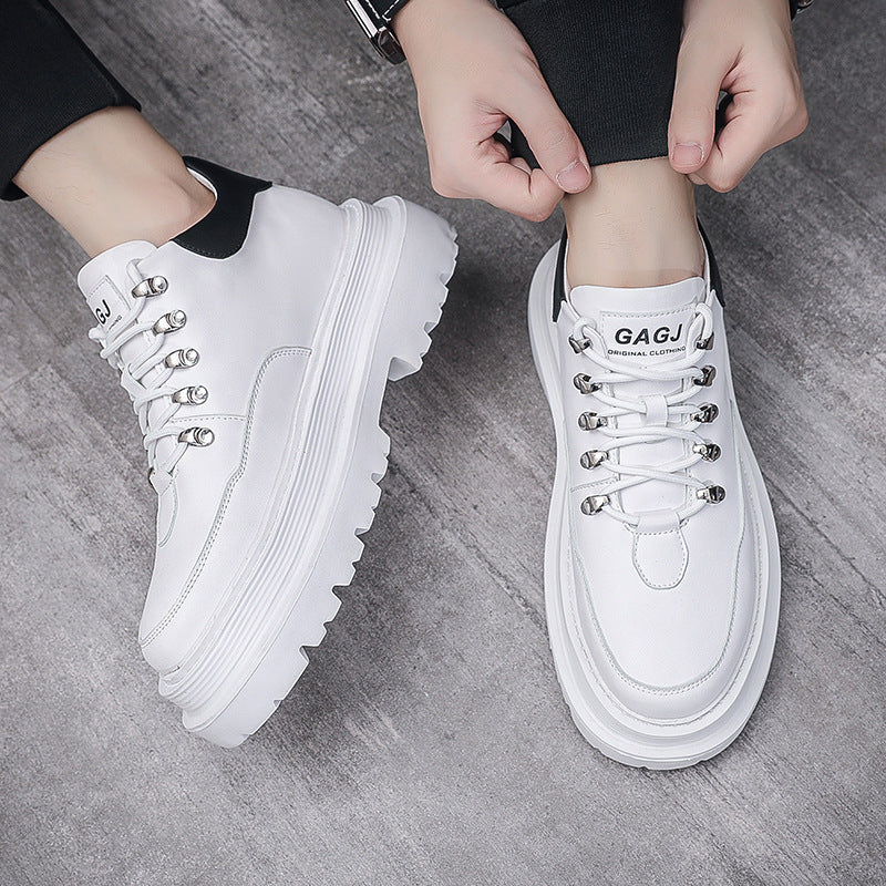 Men's Contrast Color Platform Metal Trend Versatile Sneakers