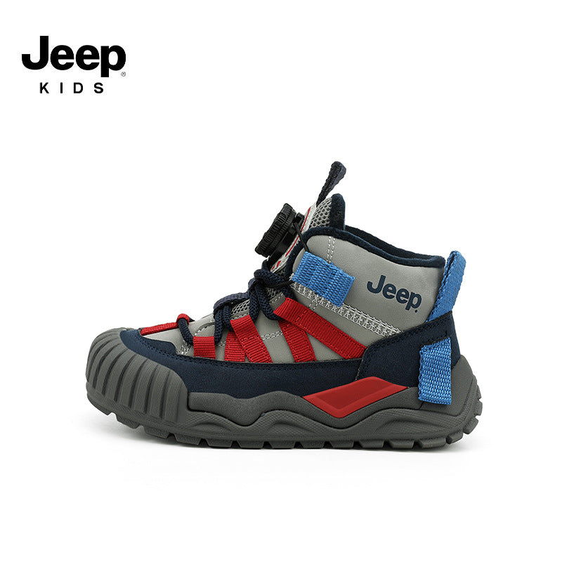 Children's Knob Fleece-lined Two Cotton Sports Winter Kid's Sneakers