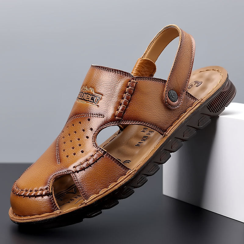 Men's Tendon Soft Bottom Driving Outer Wear Closed Sandals