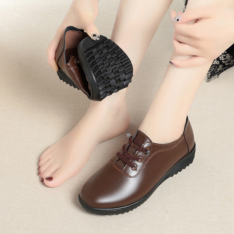Women's Spring Single Low Wedge Short Mother Women's Shoes