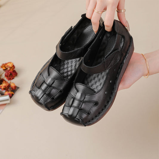 Women's Genuine Soft Bottom Comfortable Wedge Handmade Dancing Sandals
