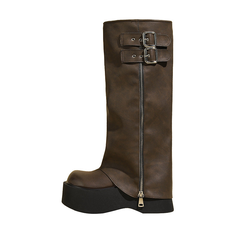 Pantyhose Raise The Bottom Tall Knight Female Motorcycle Slimming Heels