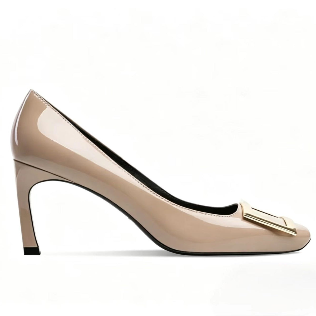 Women's Stiletto Metal Square Buckle High Niche Comfortable Light Luxury Not Heels