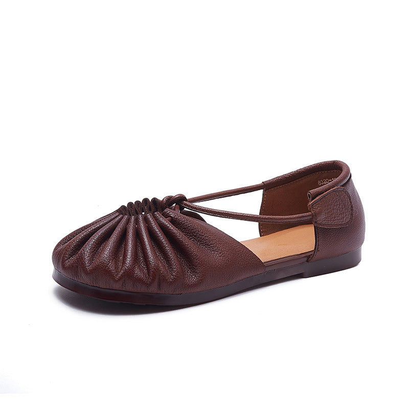 Women's Versatile Niche Leisure Pump Beef Tendon Sandals