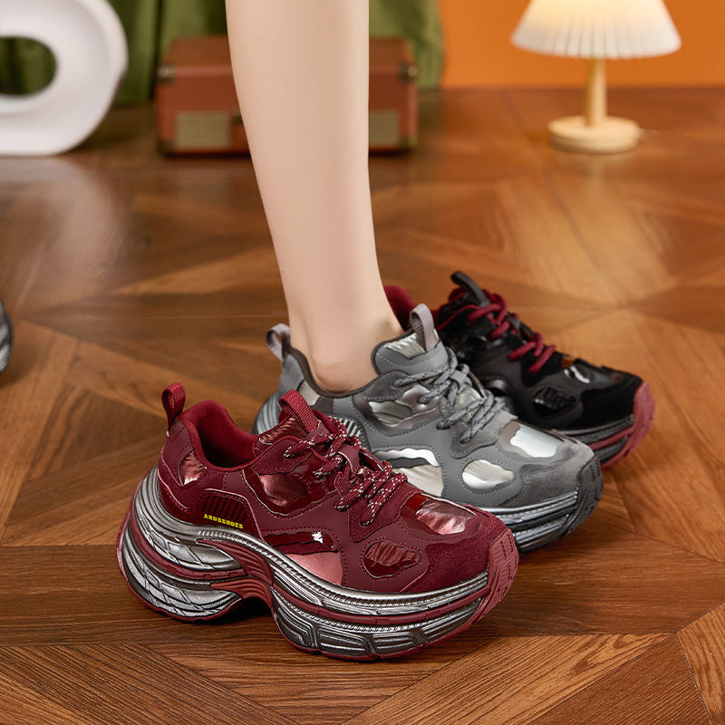 Women's Dad Spring Niche Platform Height Increasing Sneakers