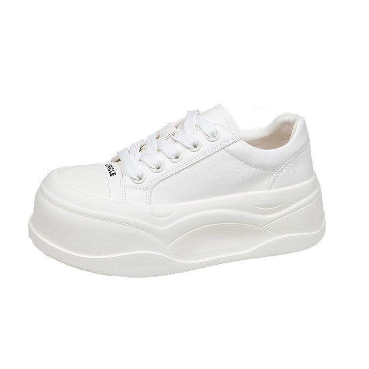 Women's Invisible Height Increasing White Summer Thick Bottom Small Versatile Genuine Women's Sports Shoes