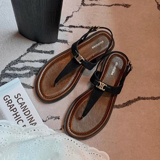 Women's Grape Mom Retro Shape With Vacation Sandals