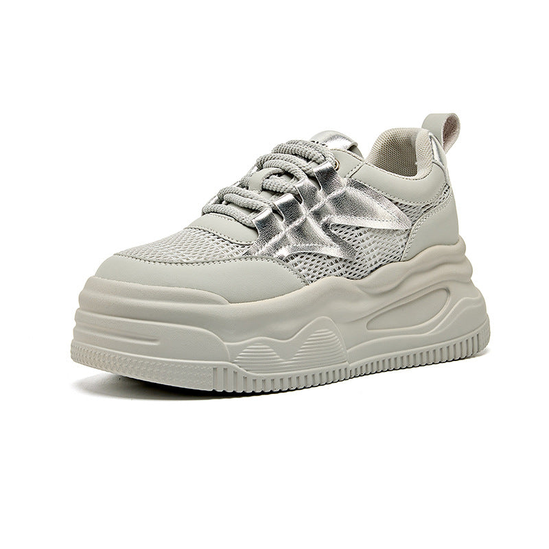 Women's Board Sports Platform Daddy Mesh Breathable Casual Shoes