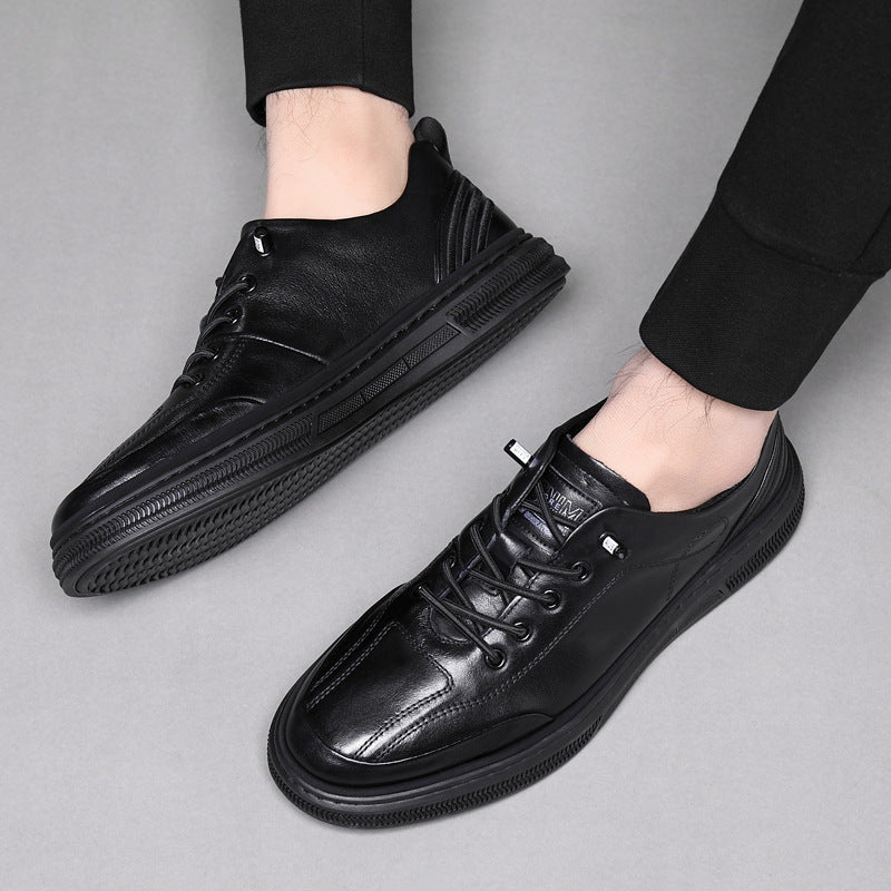 Men's First Layer Cowhide Slip-on Genuine Sports Sneakers
