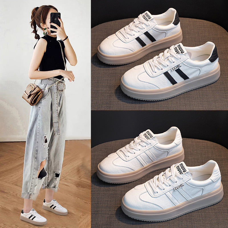 Women's Platform White Spring Genuine Preppy Style Women's Shoes