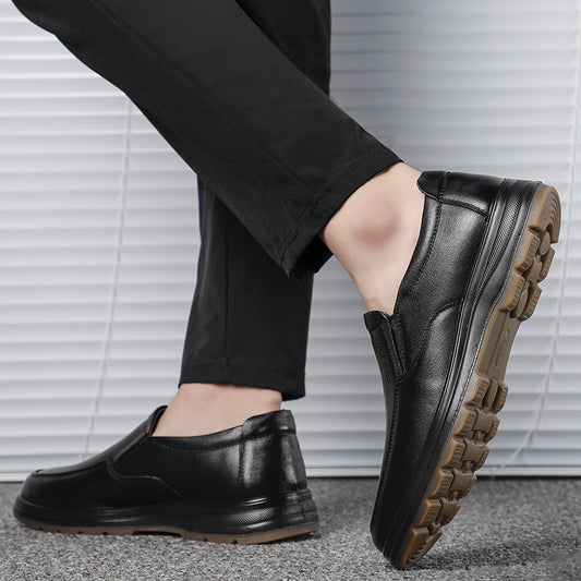 Men's Breathable Business Formal Wear Cowhide Soft Casual Shoes