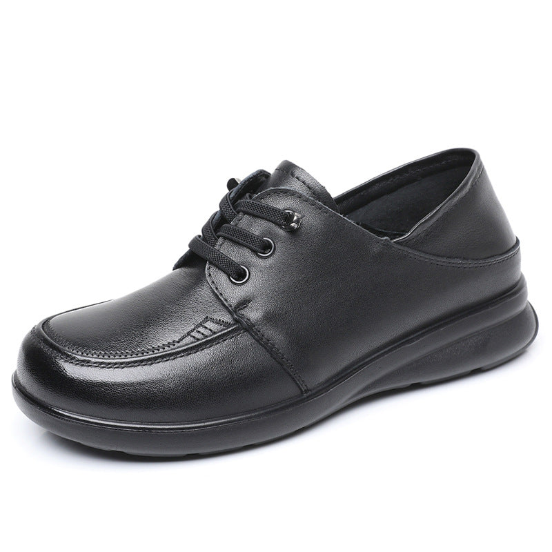 Women's Spring British Style Round Toe Flats Soft Women's Shoes