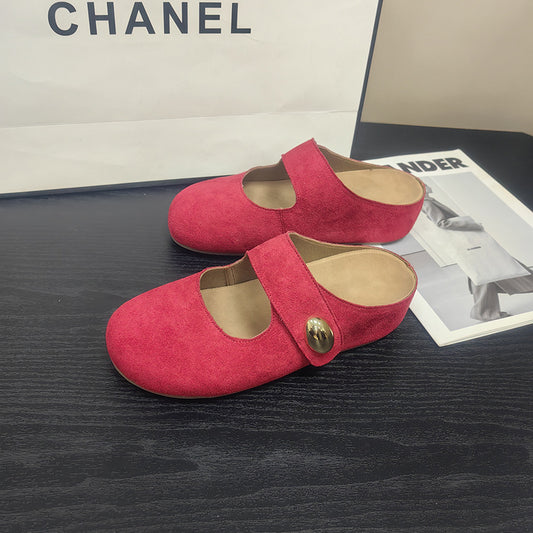 Women's High-rise Thick-soled Half Summer Soft Adorable Slip-on Sandals