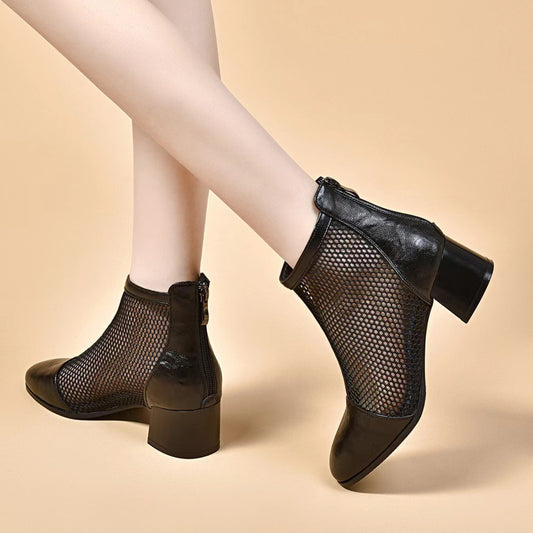 Women's Mesh Short Summer Mid Round Toe Women's Shoes