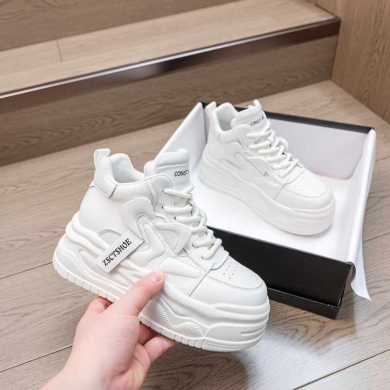 Super Popular Spring Platform Cowhide Easy Wear Sneakers