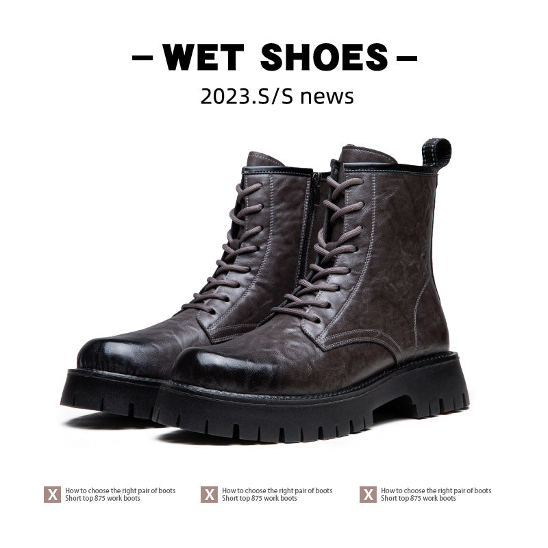Men's Korean Style Fleece Lined Padded Warm Boots