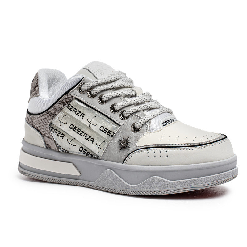 Women's & Men's Autumn Black Star Pattern Thick-soled Versatile Men's Board Shoes