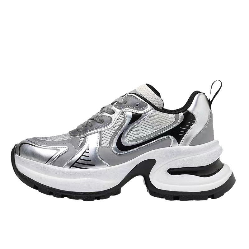 Women's Dad Platform Red Spring Elevator Wild Sneakers