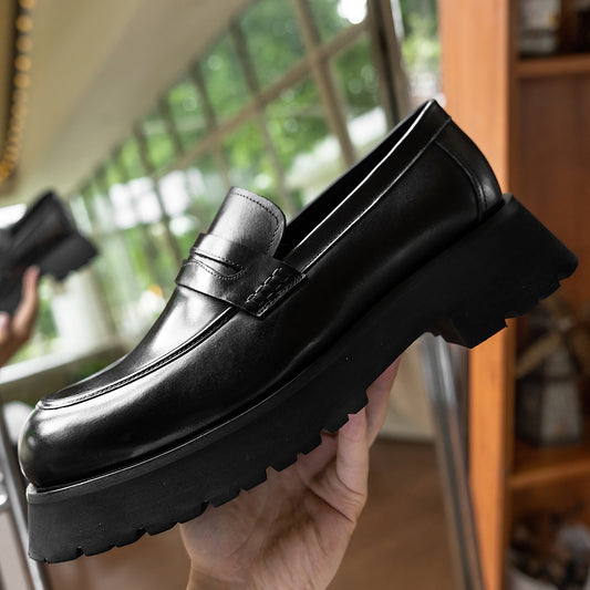 Men's Trendy Big Toe Thick Bottom Elevator Loafers