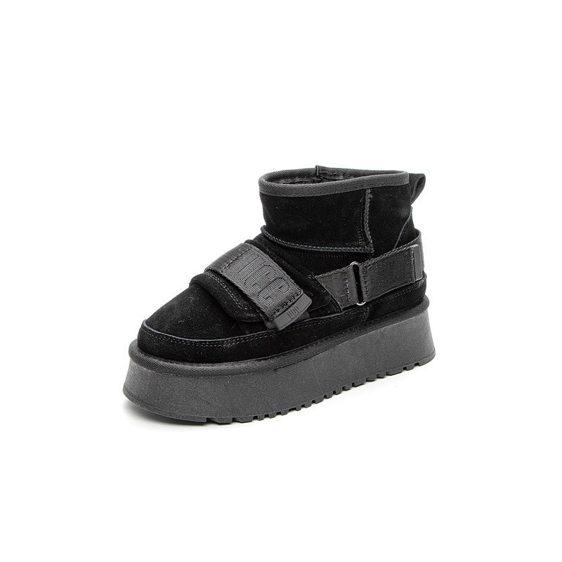 Genuine Platform Female Winter Thickened Veet Snow Boots