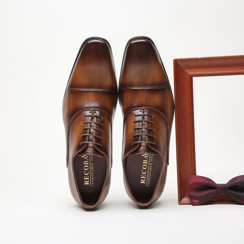 Men's Genuine Formal Officer Wedding Oxford British Leather Shoes