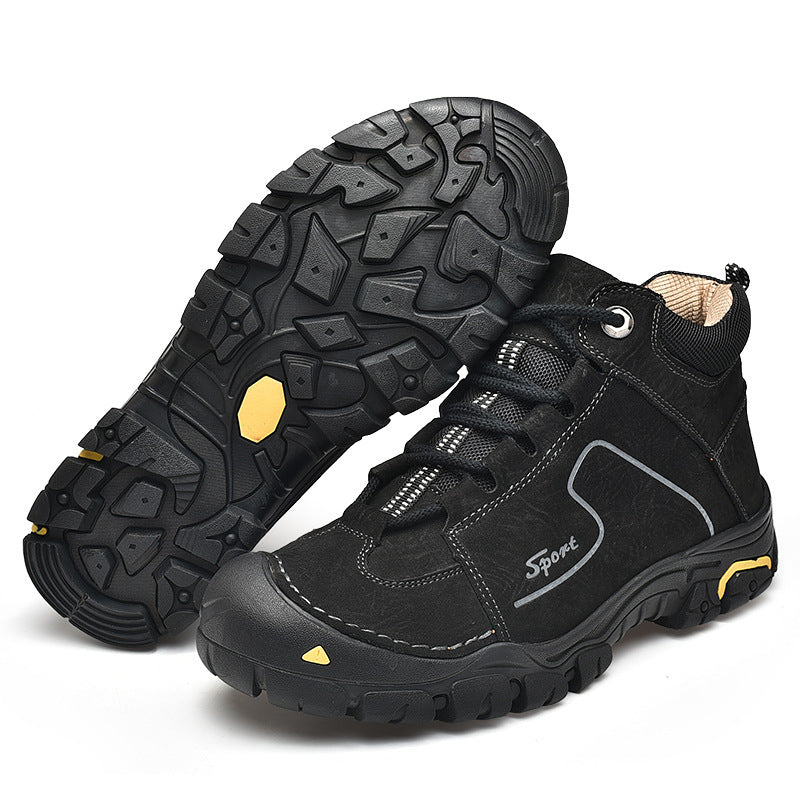 Men's Cowhide Cotton Winter Warm With Veet Sneakers