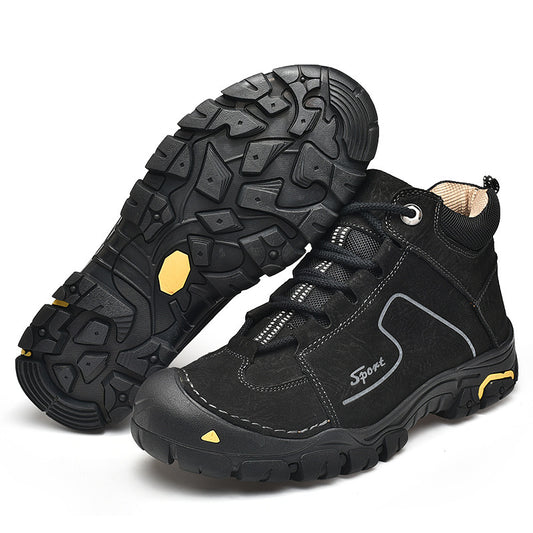 Men's Cowhide Cotton Winter Warm With Veet Sneakers