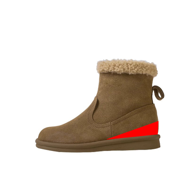 Women's Genuine Retro Fluffy Thick Bottom Plus Boots