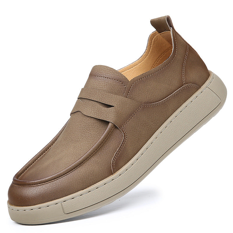 Men's Genuine Autumn Slip-on Breathable Retro Versatile Men's Shoes