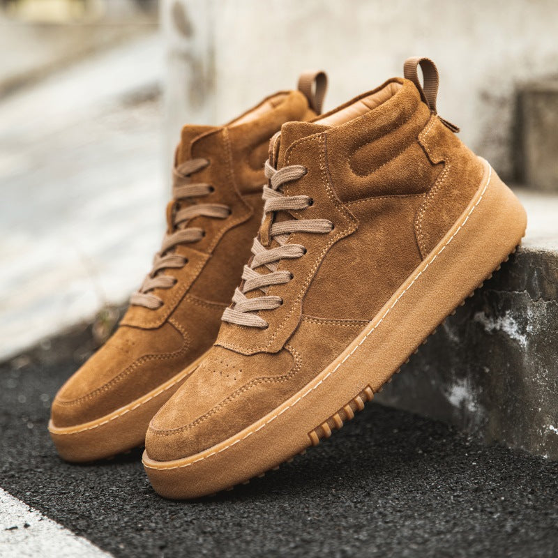 Men's Genuine Fashion Thick Bottom Board Trendy Boots