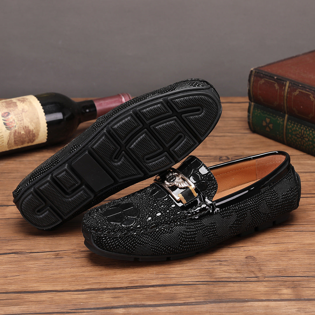 Men's Waterproof Head One Pedal Rubber Platform Loafers