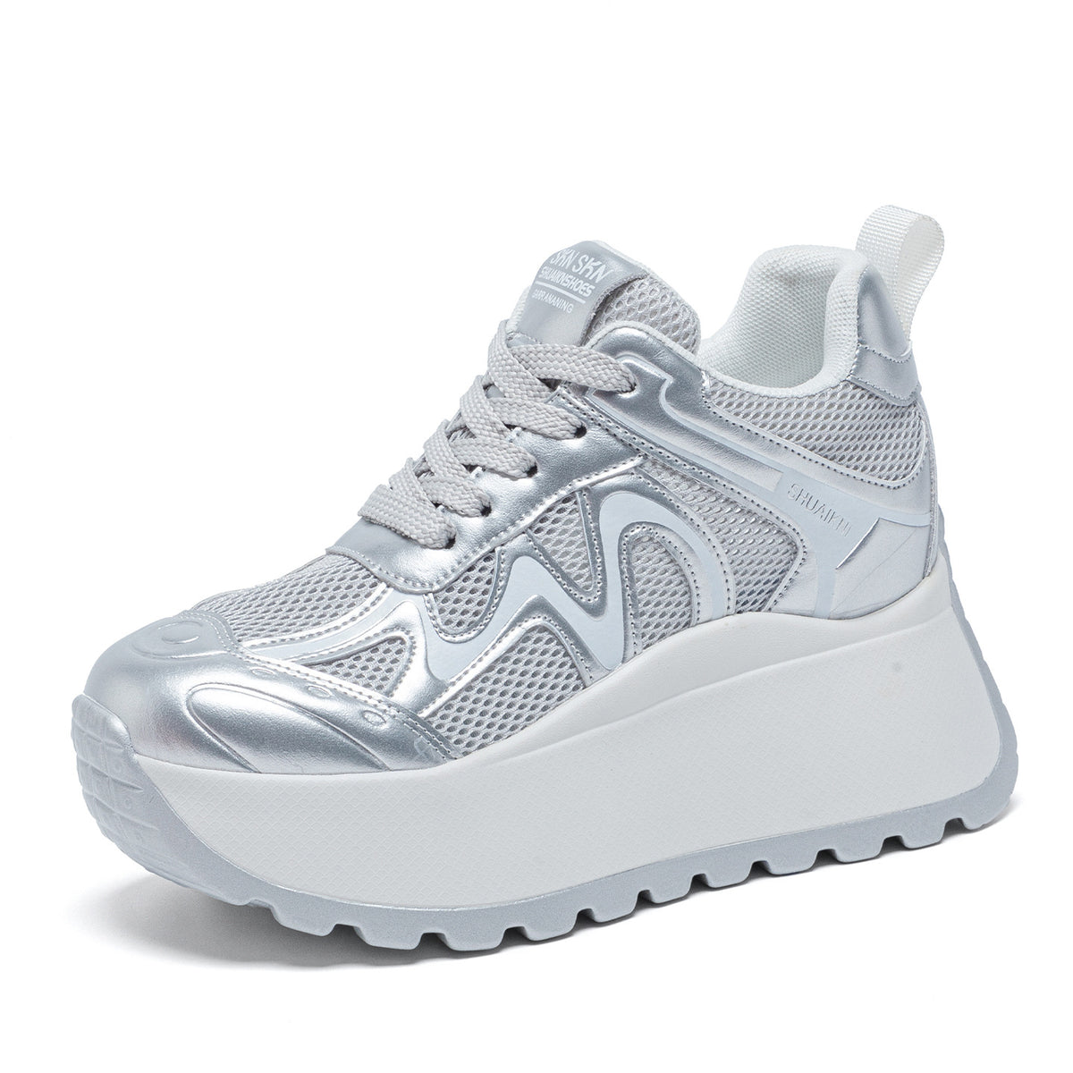 Women's Platform Height Increasing Insole Mesh Breathable Summer Versatile Small Dad Women's Casual Shoes