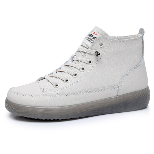 Women's Three Sheep Ankle White Martin Mother Beef Tendon Soft Casual Shoes