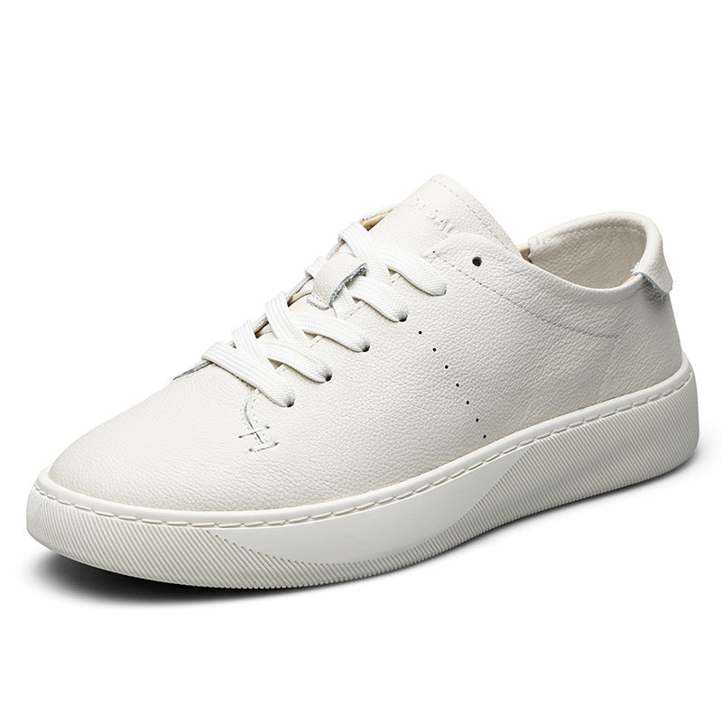 Men's Soft Simple Breathable White Bottom Skateboard Platform Casual Shoes