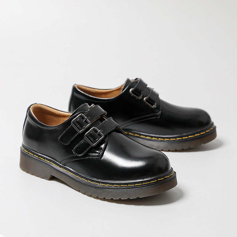 Women's Platform Retro French Style Mary Jane Leather Shoes