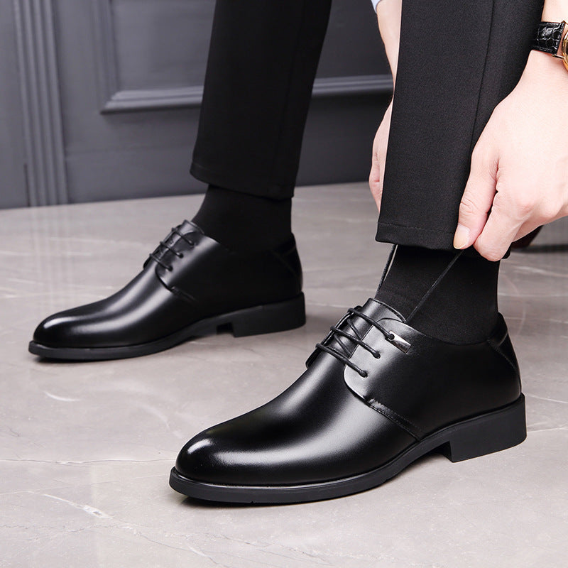 Formal Wear Four Hidden Large Size Men's Business Leather Shoes