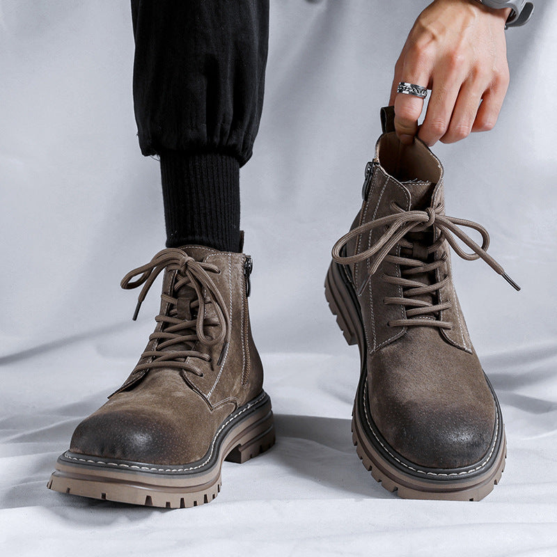 Women's & Men's Martin Summer British Retro Ankle Zip Boots