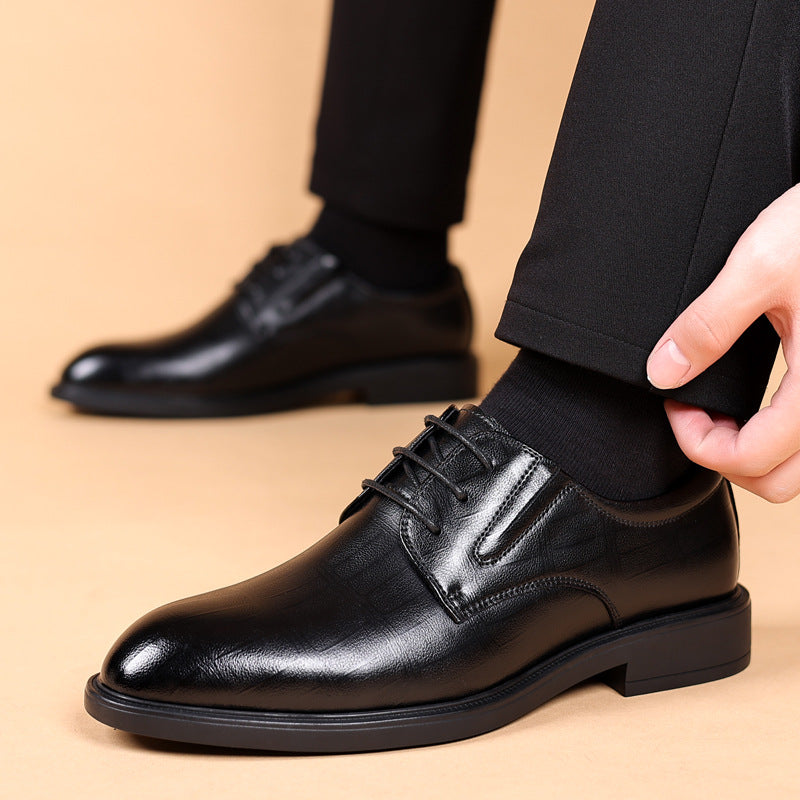 Men's Autumn British Style Fashion Wedding Men's Business Leather Shoes
