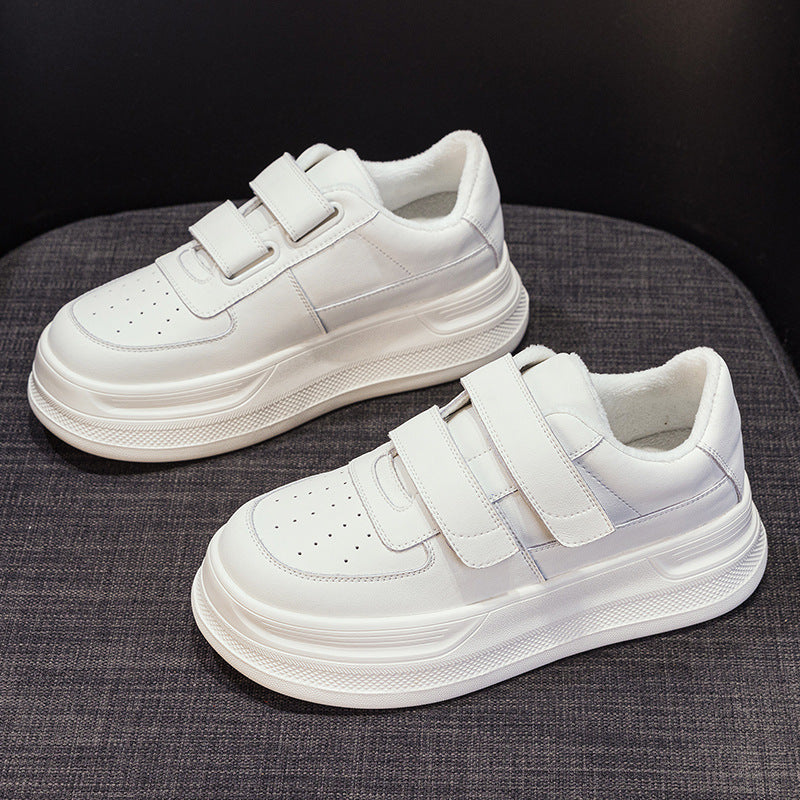 Women's White Spring Thick-soled Height Increasing Fashionable Classic Women's Shoes