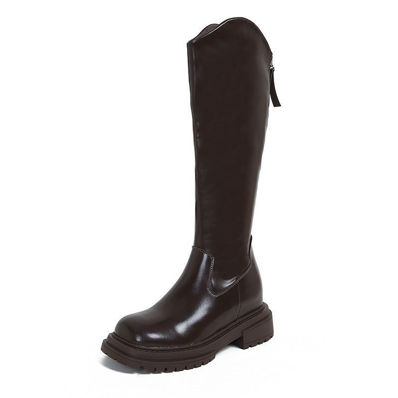 Women's Thick Bottom High Tube Show Thin Boots