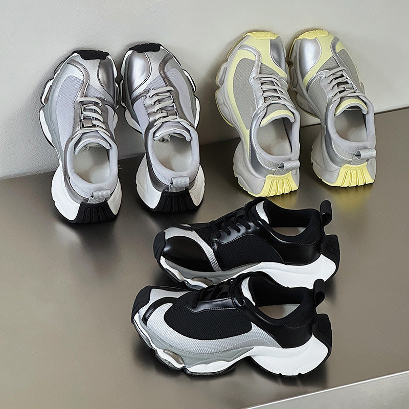 Women's Platform Dad Mesh Elevator Breathable Couple Sneakers