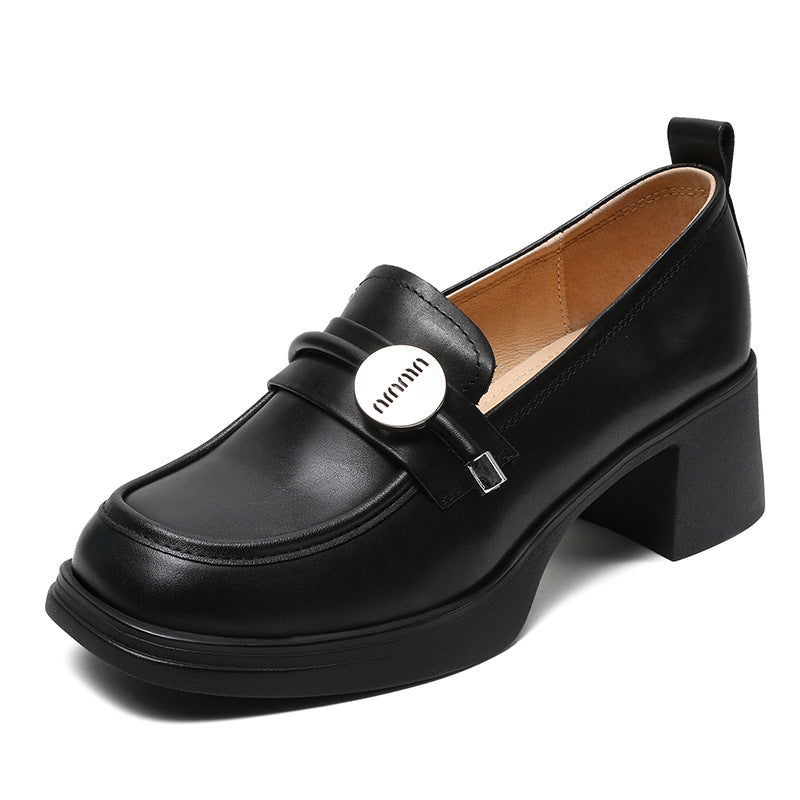 Women's Inside Outside Chunky Platform Brown Retro Loafers
