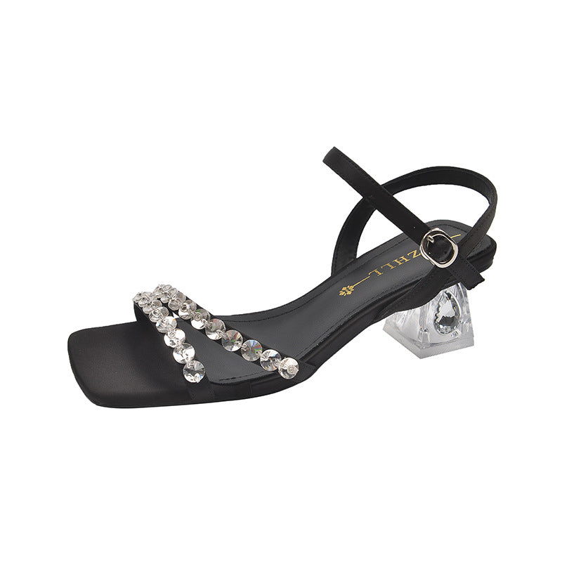 Women's Summer Fairy Style Chunky Fat Feet Heels