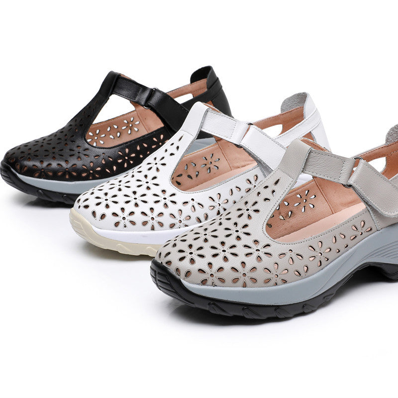 Women's Spring Genuine Ancient Comfortable Flat First Sandals