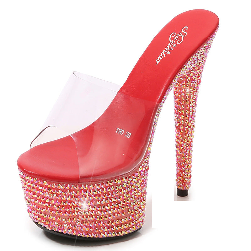 Trendy Glamorous Unique Rhinestone Yuan Cm Heels